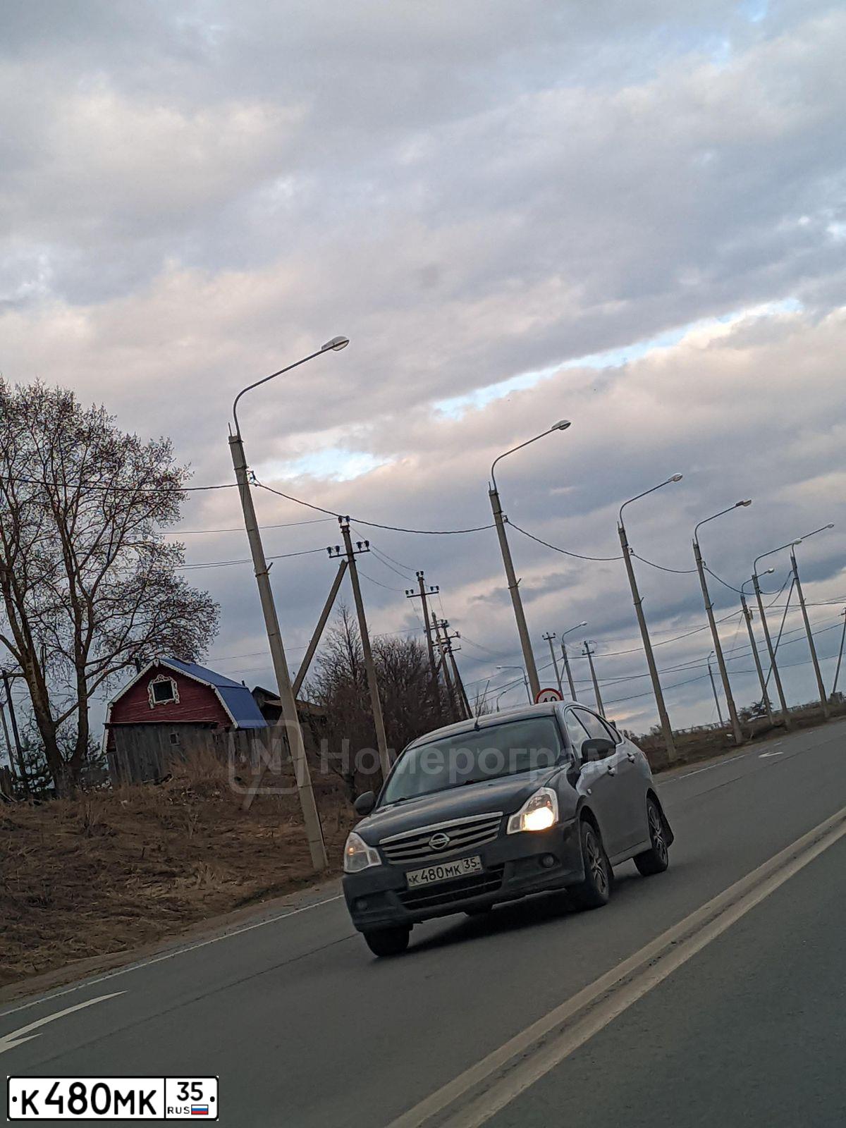 Фото автомобиля NISSAN ALMERA /AVTOVAZ/, 2014 — госномер К480МК35. Цвет: ЧЕРНЫЙ
