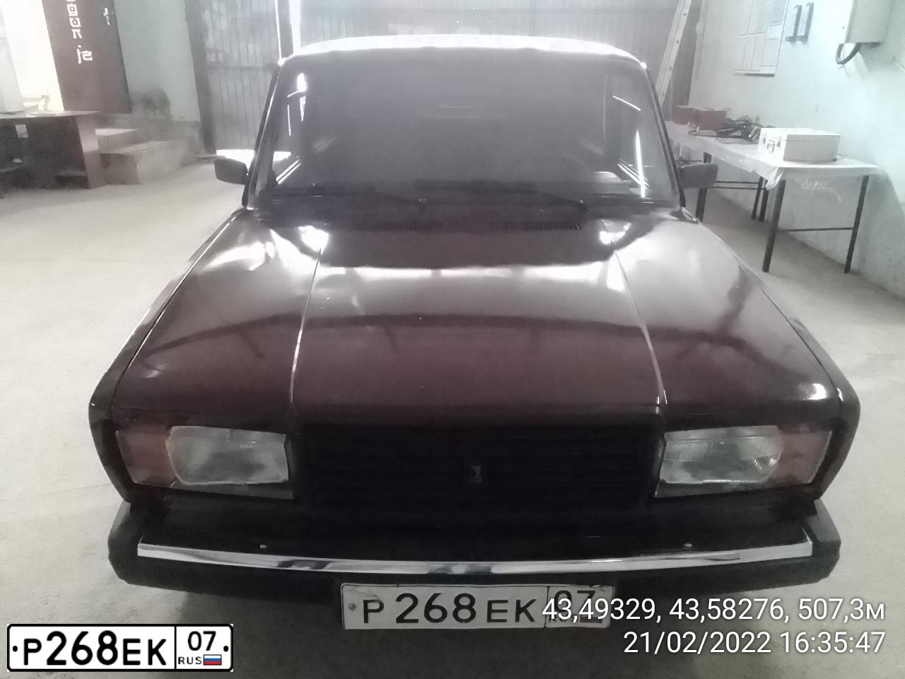 Фото автомобиля LADA 2107, 2006 — госномер С671МА05. Цвет: ТЕМНО-ВИШНЕВЫЙ