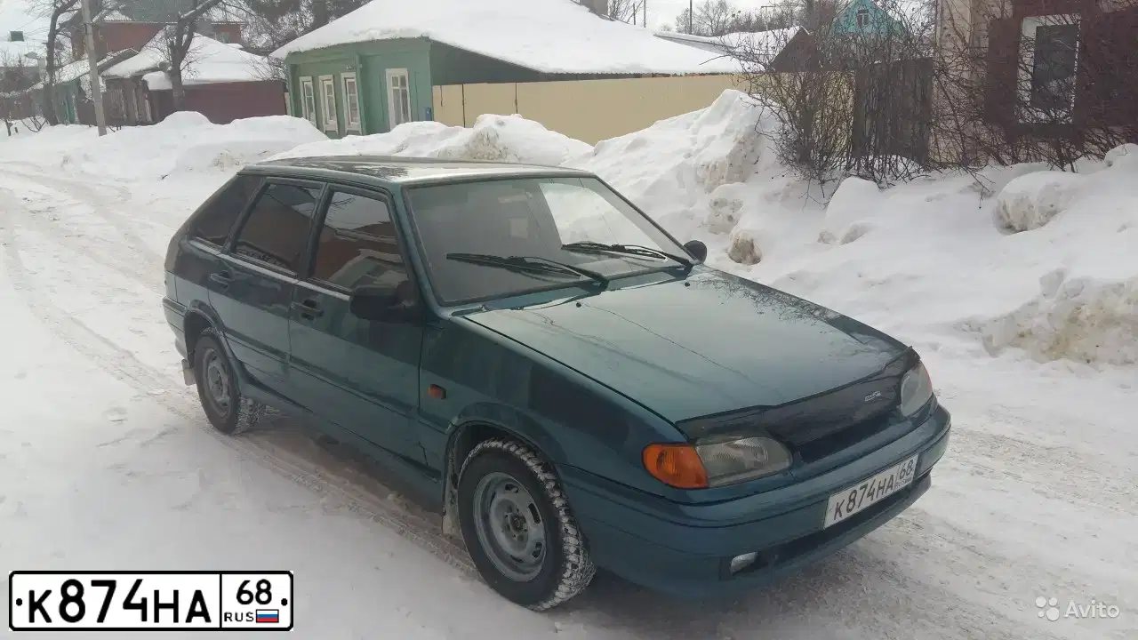 Фото автомобиля LADA 2114 SAMARA, 2004 — госномер К874НА68. Цвет: Сине-зеленый