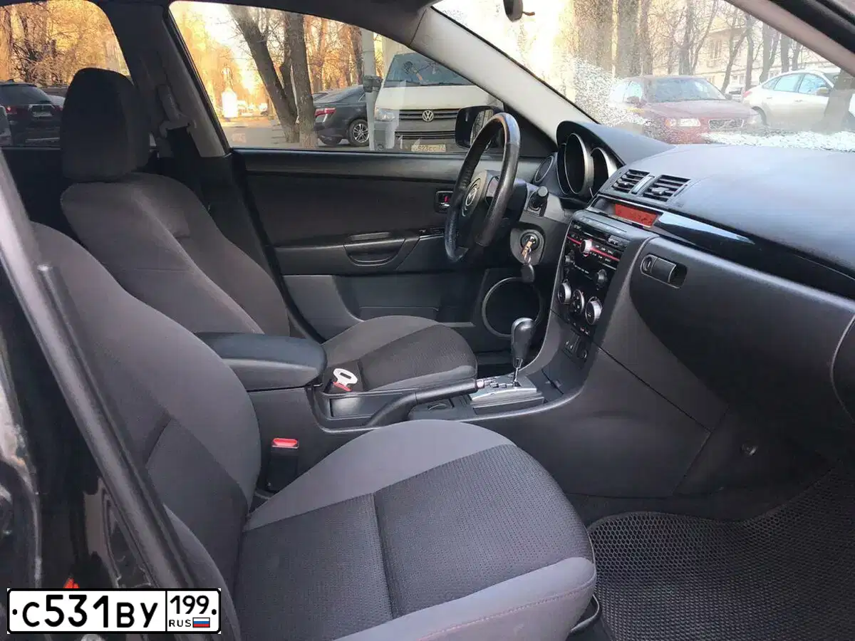 Фото автомобиля MAZDA 3, 2008 — госномер С531ВУ199. Цвет: ЧЕРНЫЙ