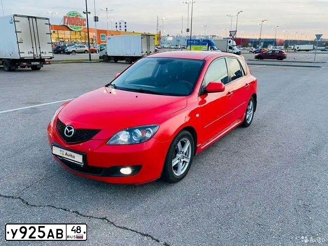 Фото автомобиля MAZDA 3, 2007 — госномер В038ОУ37. Цвет: Красный