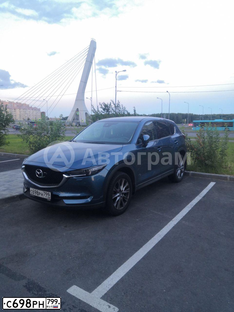 Фото автомобиля MAZDA CX-5, 2019 — госномер С698РН799. Цвет: ГОЛУБОЙ