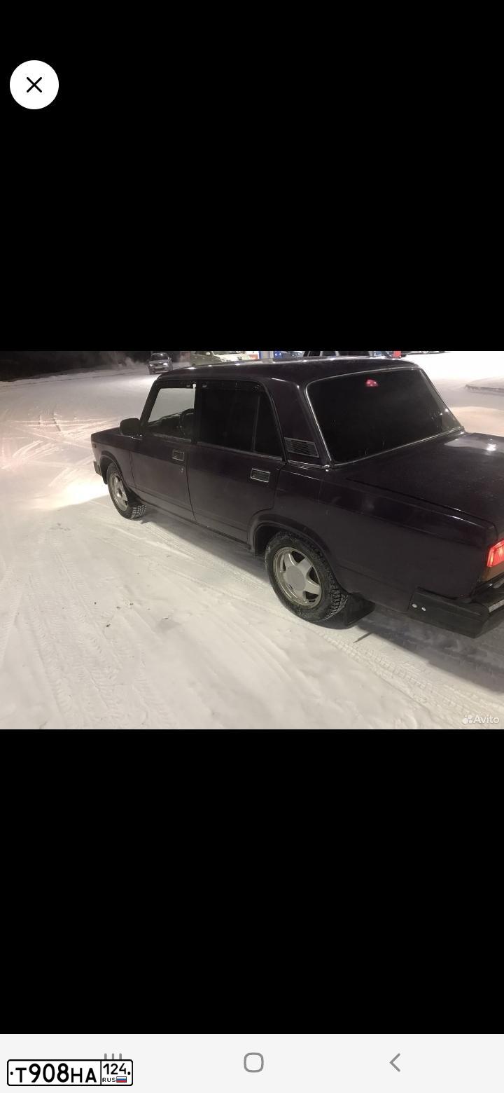 Фото автомобиля LADA 2107, 2003 — госномер Т908НА124. Цвет: ФИОЛЕТОВЫЙ