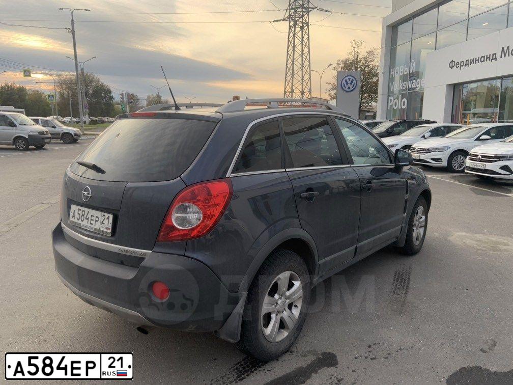 Фото автомобиля OPEL ANTARA, 2008 — госномер А584ЕР21. Цвет: синий