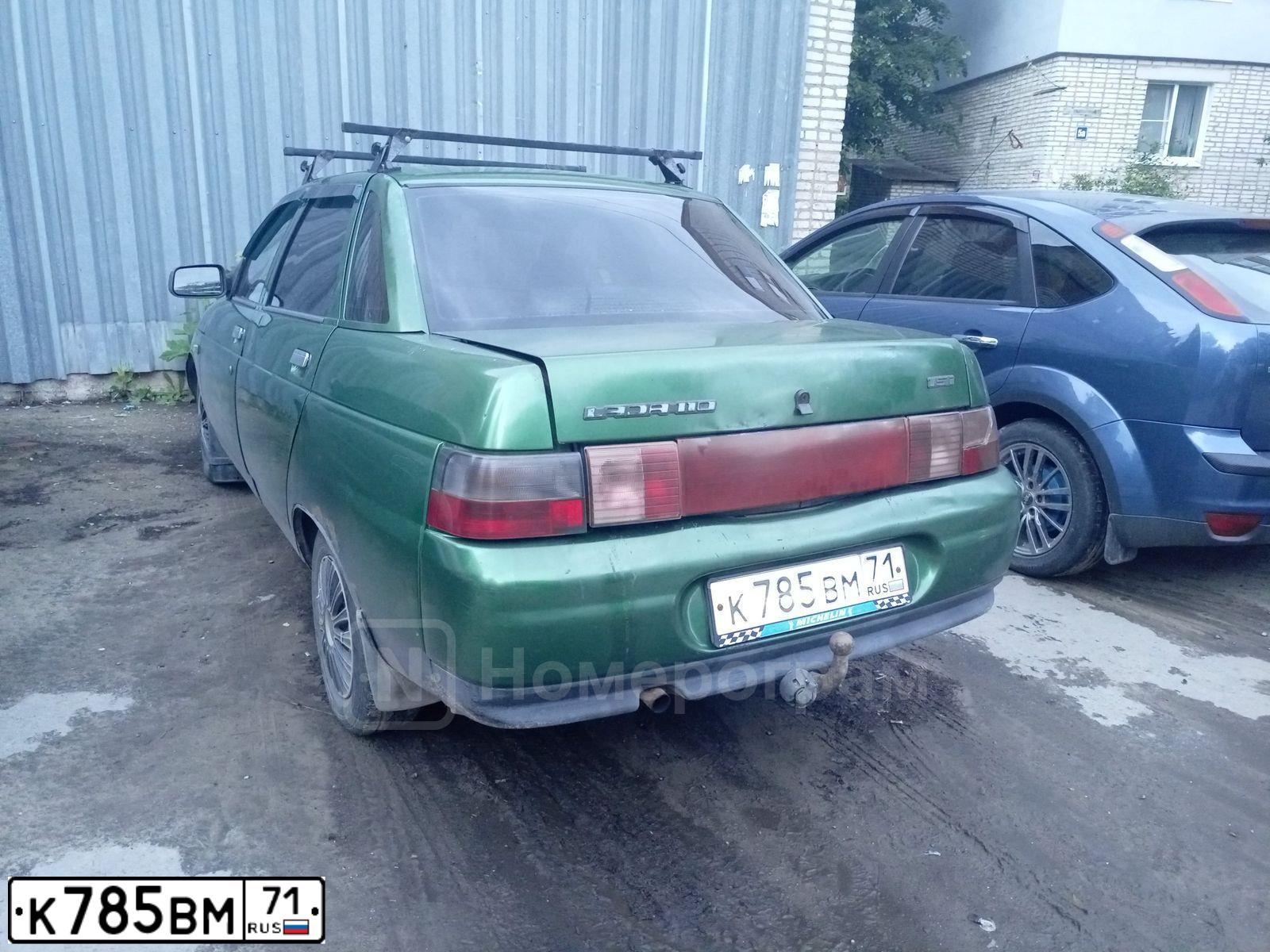 Фото автомобиля LADA 2110, 1999 — госномер К785ВМ71. Цвет: СЕРЕБРИСТЫЙ ЯРКО-ЗЕЛЕНЫЙ