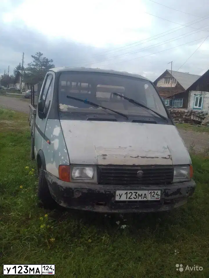 Фото автомобиля GAZ 3302 EL, 1996 — госномер У123МА124. Цвет: СИНИЙ