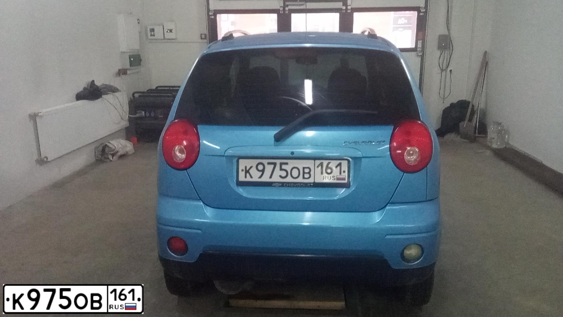 Фото автомобиля CHEVROLET SPARK, 2007 — госномер К975ОВ161. Цвет: СИНИЙ