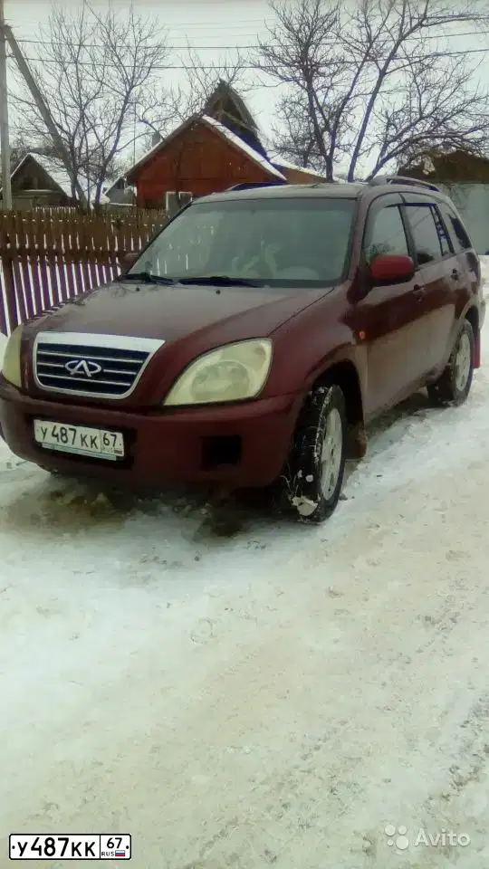 Фото автомобиля CHERY TIGGO, 2008. Цвет: Красный
