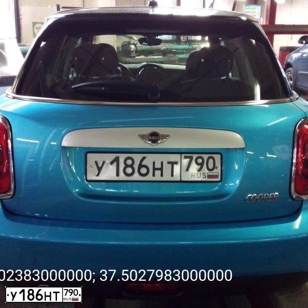 Фото автомобиля MINI MINI, 2014 — госномер А192МВ797. Цвет: голубой