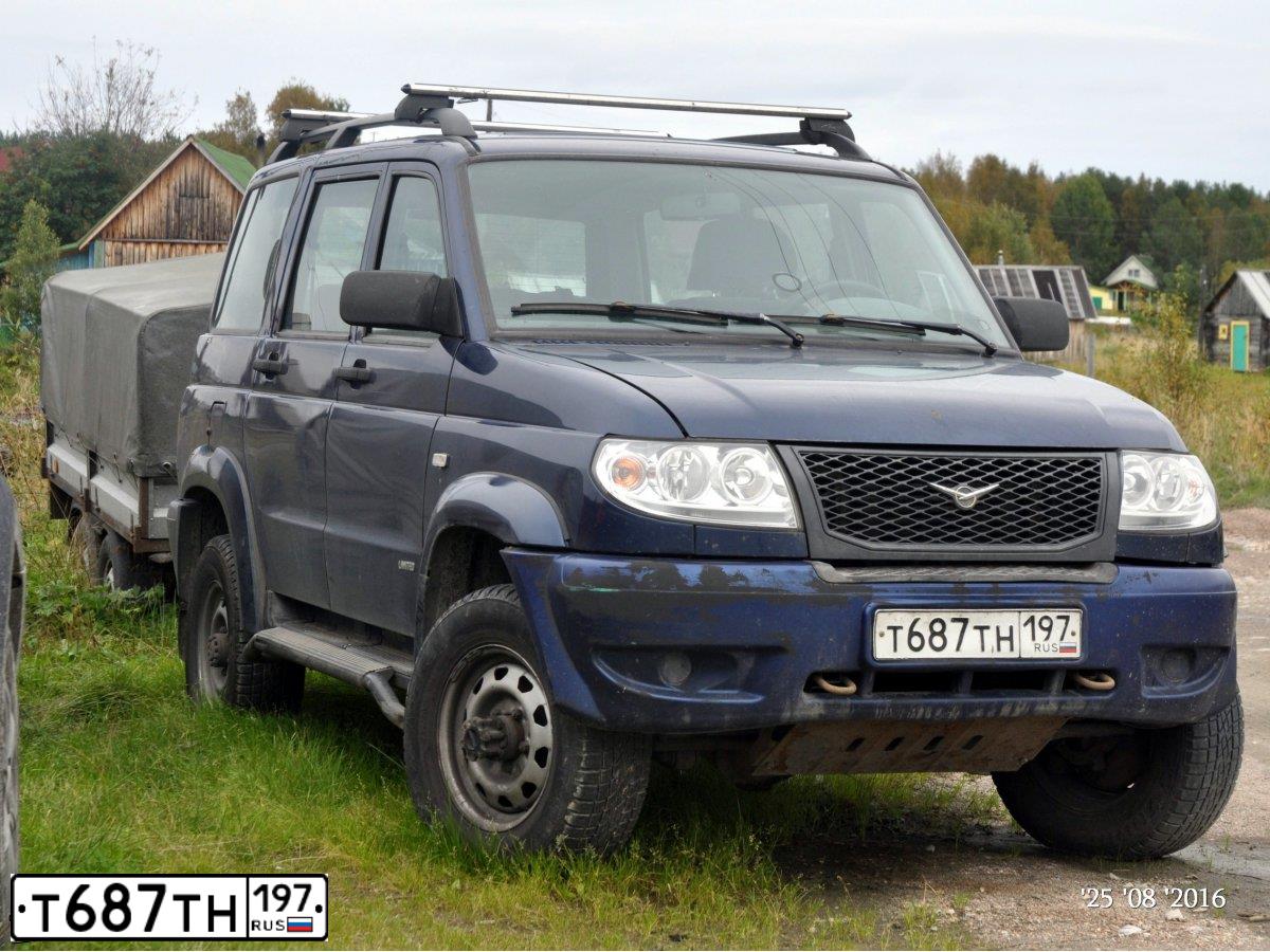 Фото автомобиля UAZ 3163 PATRIOT, 2011 — госномер Т687ТН197. Цвет: ОКЕАН МЕТАЛЛИК
