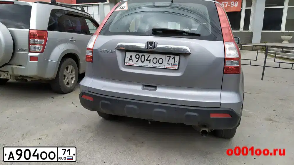 Фото автомобиля HONDA CR-V, 2008 — госномер Х019КМ71. Цвет: Серебристый