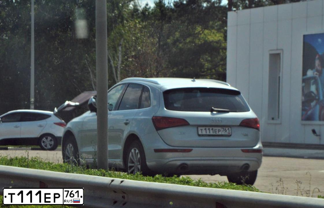 Фото автомобиля AUDI Q5, 2013 — госномер Т111ЕР761. Цвет: СЕРЕБРИСТЫЙ
