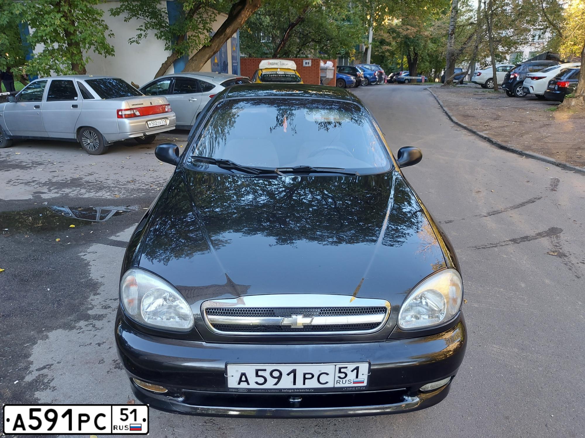 Фото автомобиля ZAZ LANOS, 2008 — госномер Е137КС790. Цвет: ЧЕРНЫЙ