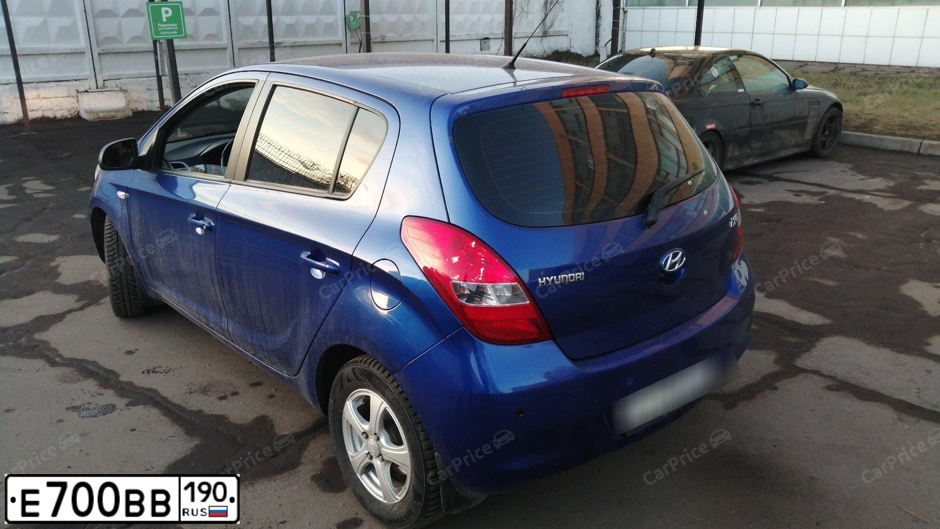 Фото автомобиля ХЕНДАЙ I20, 2009 — госномер А037НУ30. Цвет: синий