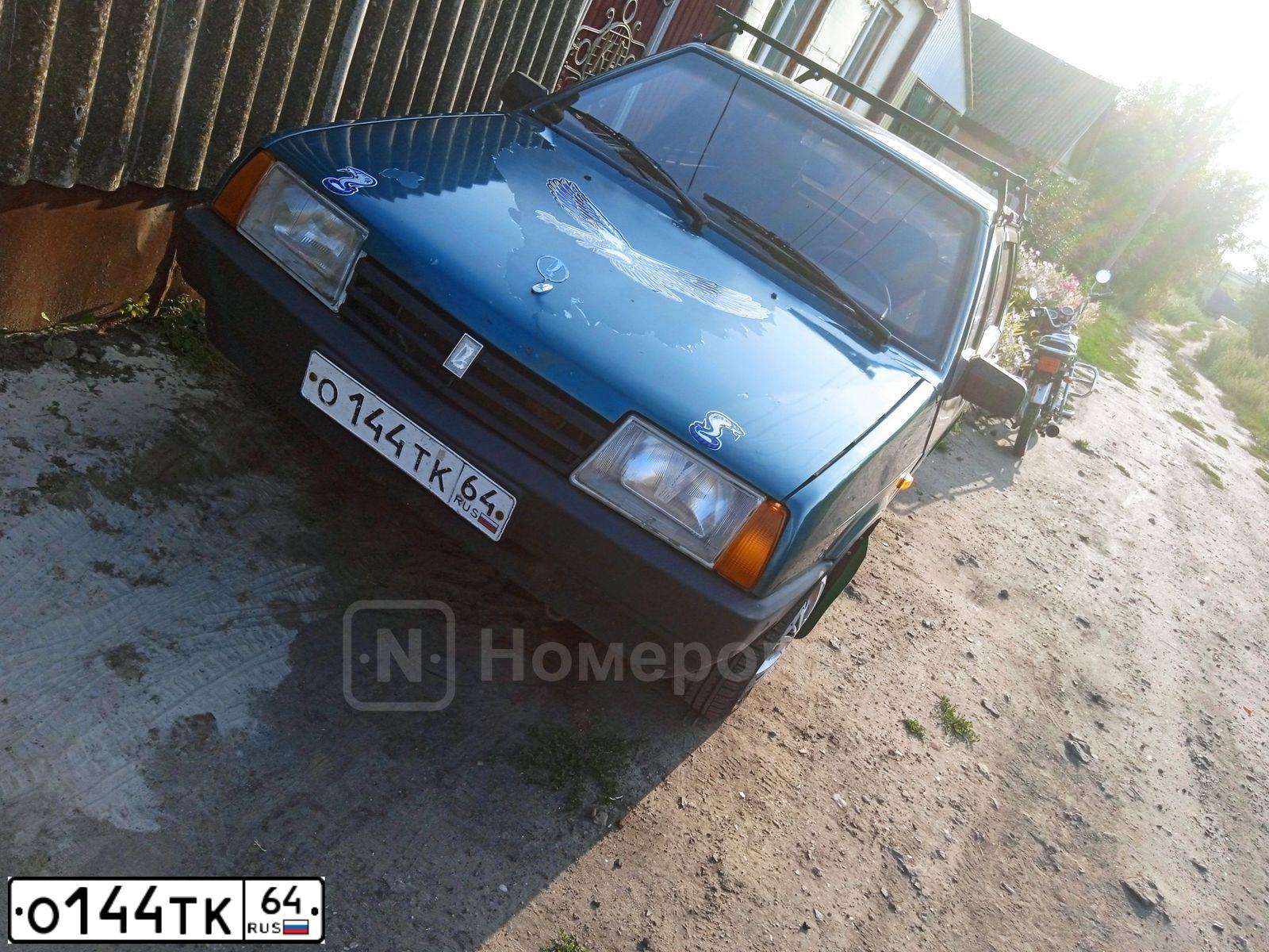 Фото автомобиля VAZ 2109 SAMARA, 1997 — госномер О144ТК64. Цвет: ИЗУМРУДНЫЙ