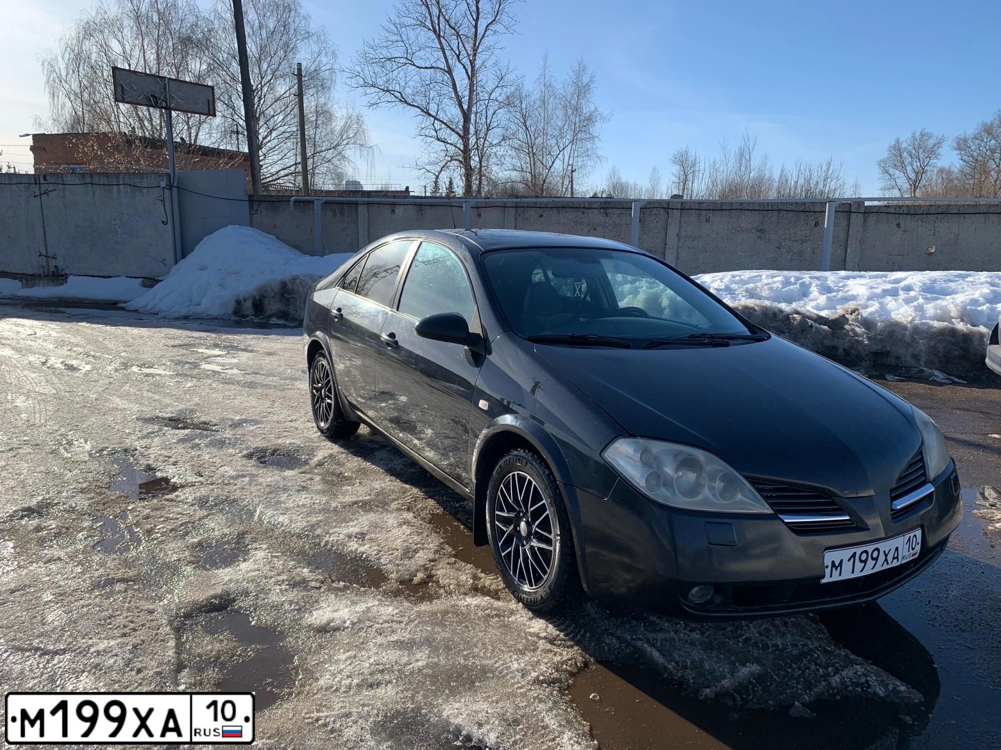 Фото автомобиля NISSAN PRIMERA, 2006 — госномер Т900КО35. Цвет: ЧЕРНЫЙ