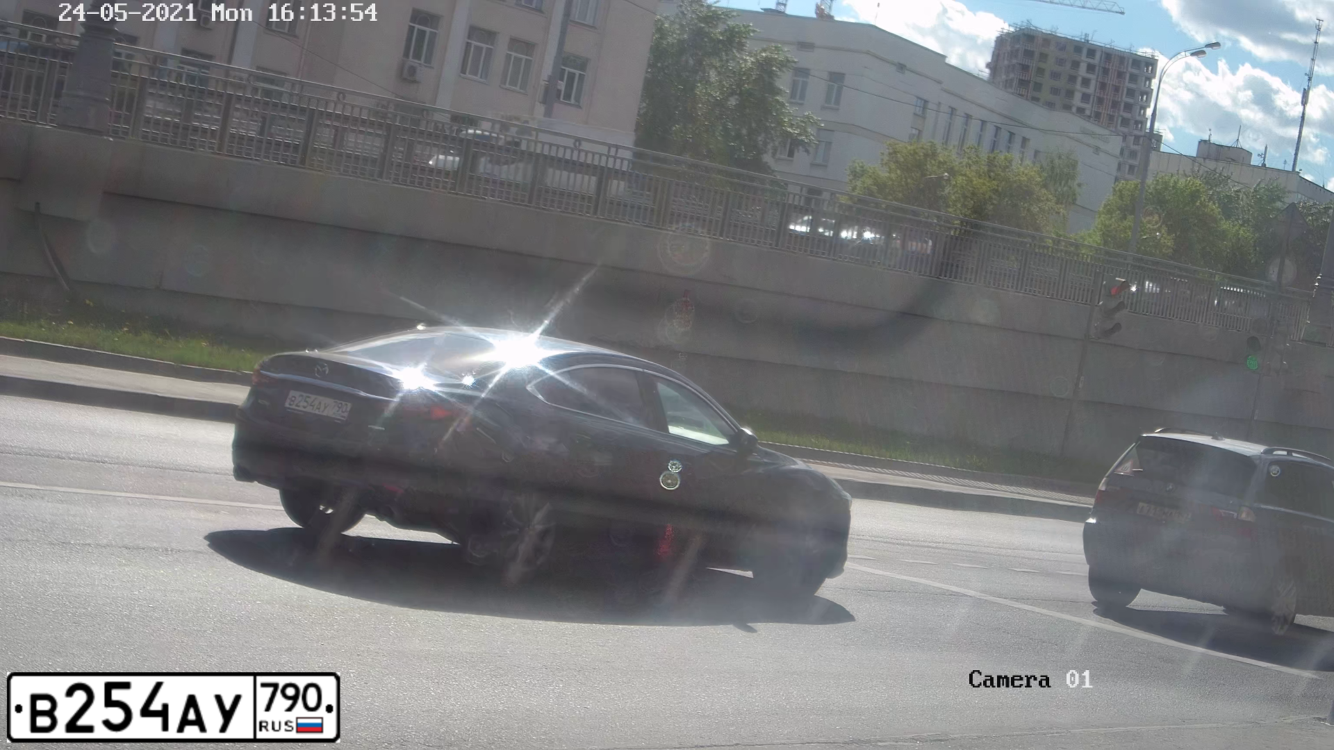 Фото автомобиля MAZDA 6, 2020 — госномер В254АУ790. Цвет: синий
