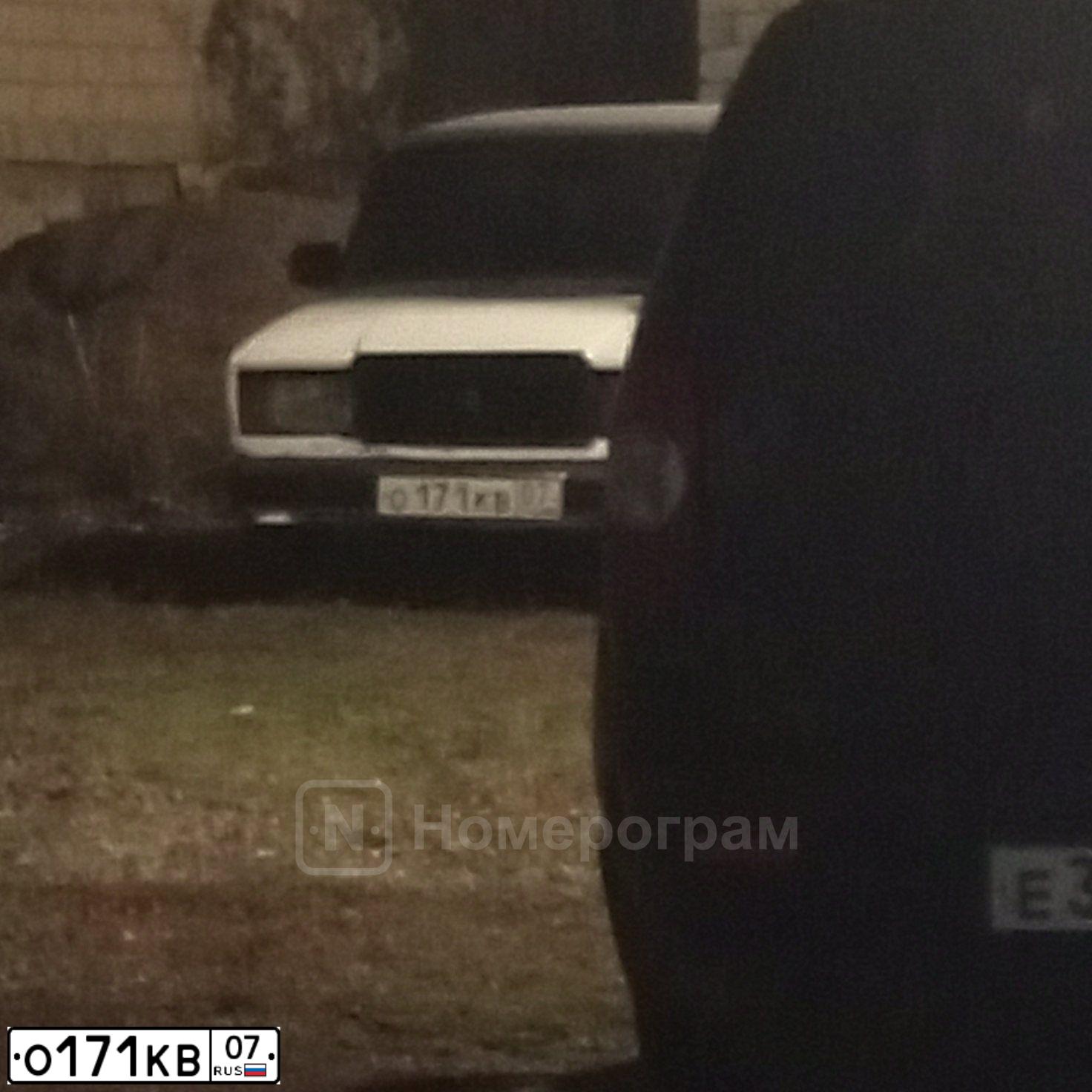 Фото автомобиля LADA 2107, 2011 — госномер О171КВ07. Цвет: Белый