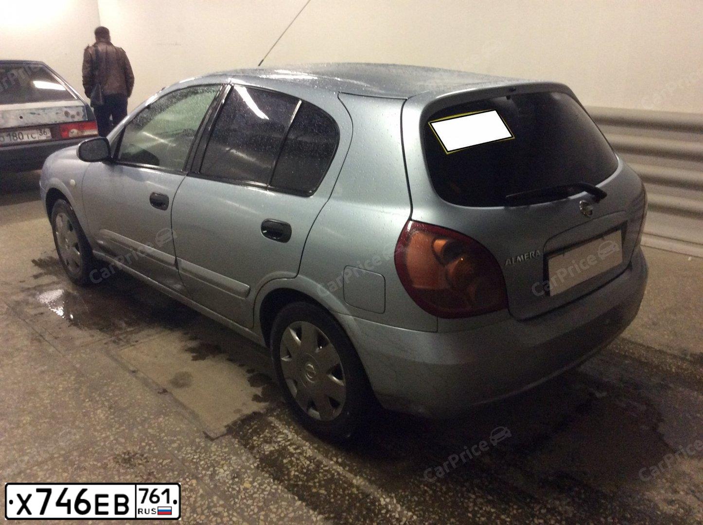 Фото автомобиля NISSAN ALMERA, 2005 — госномер Х746ЕВ761. Цвет: голубой