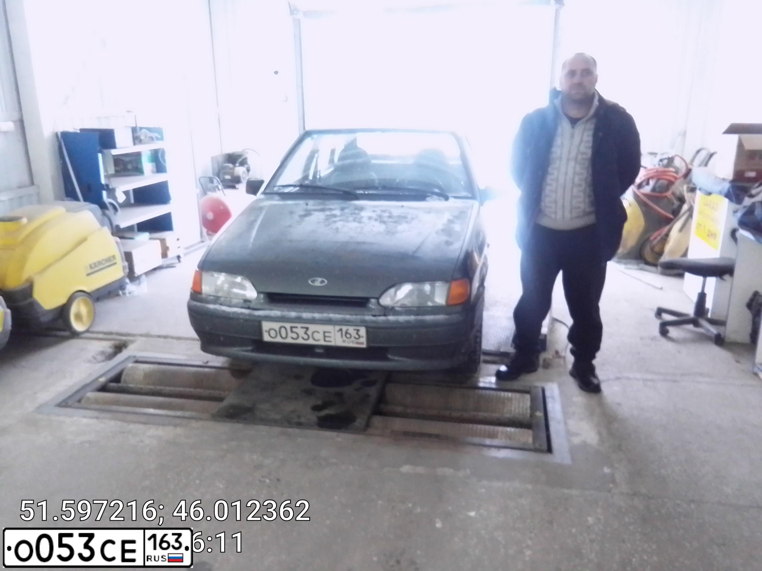 Фото автомобиля LADA 2114, 2011 — госномер М612УВ164. Цвет: Серо-сине-зеленый
