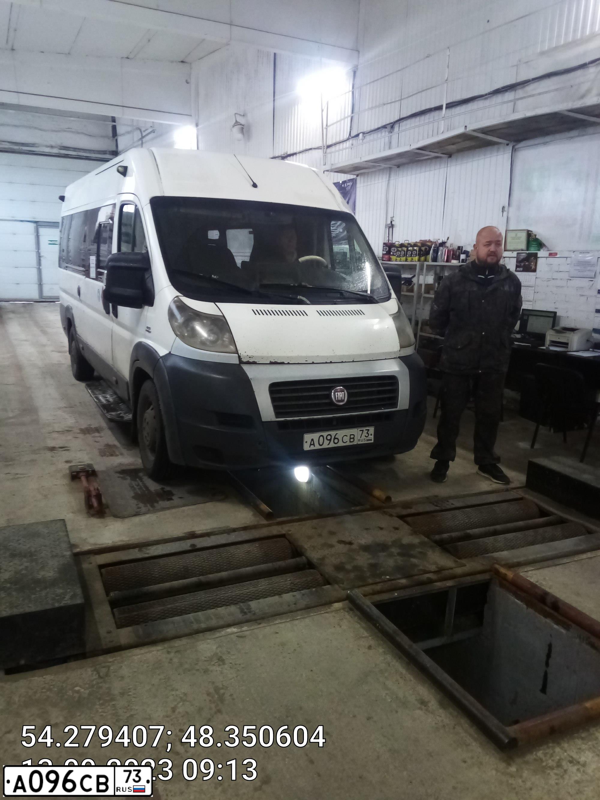 Фото автомобиля FIAT DUCATO, 2012 — госномер А096СВ73. Цвет: Белый