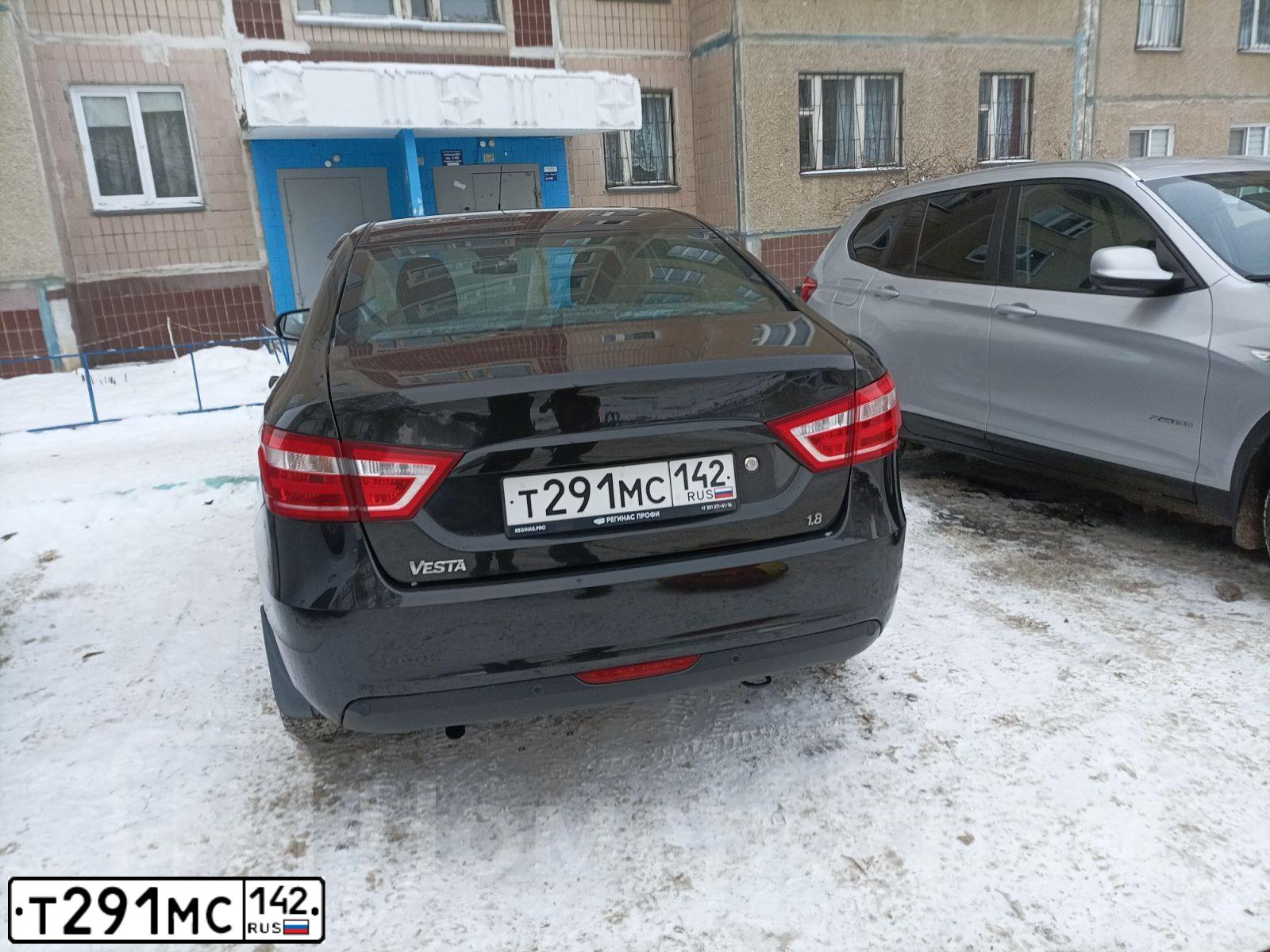Фото автомобиля LADA VESTA, 2017 — госномер Т291МС142. Цвет: ЧЕРНЫЙ