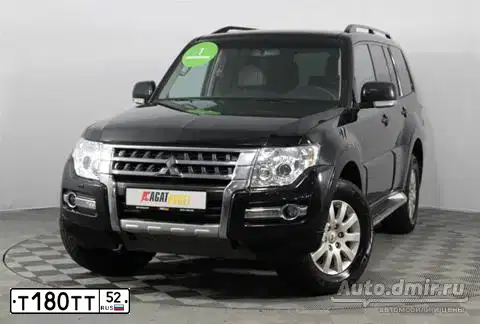 Фото автомобиля MITSUBISHI PAJERO, 2015 — госномер Е108НР716. Цвет: ЧЕРНЫЙ