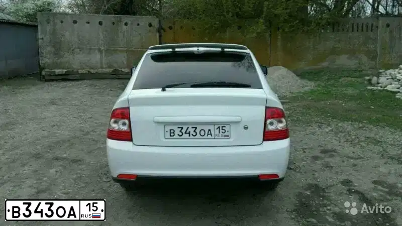 Фото автомобиля LADA 2170 PRIORA, 2014 — госномер В343ОА15. Цвет: Белый