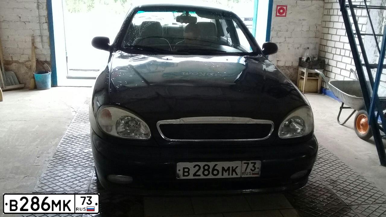 Фото автомобиля ZAZ LANOS, 2007 — госномер В286МК73. Цвет: ЧЕРНЫЙ