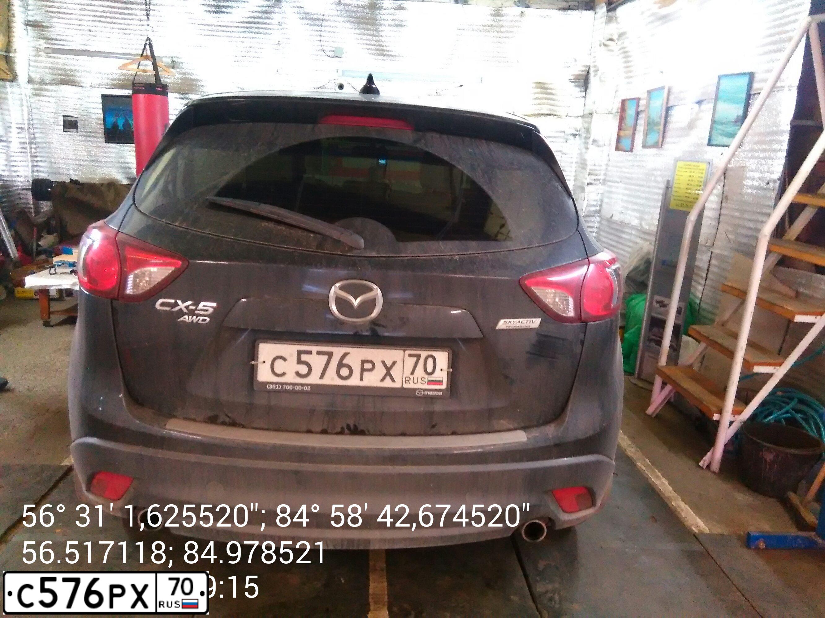Фото автомобиля MAZDA CX-5, 2014 — госномер С576РХ70. Цвет: ЧЕРНЫЙ