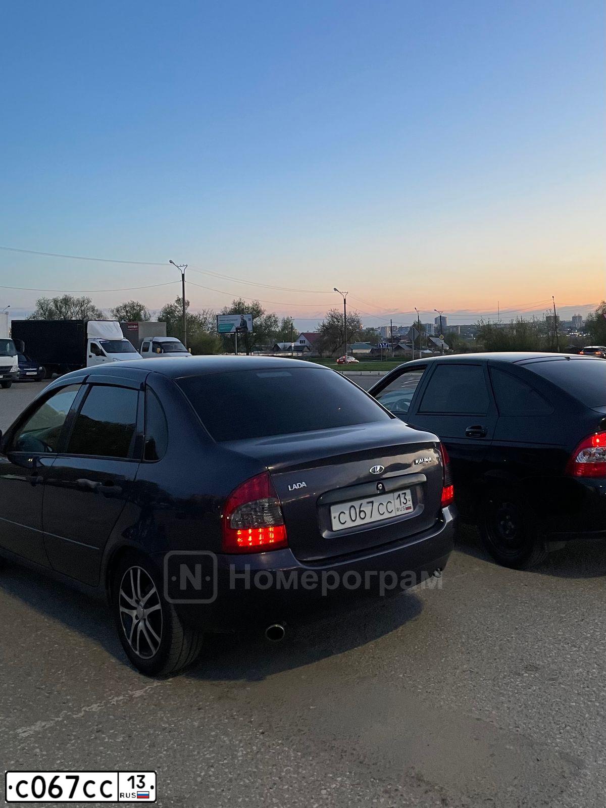Фото автомобиля LADA 1118 KALINA, 2007 — госномер С067СС13. Цвет: ФИОЛЕТОВЫЙ