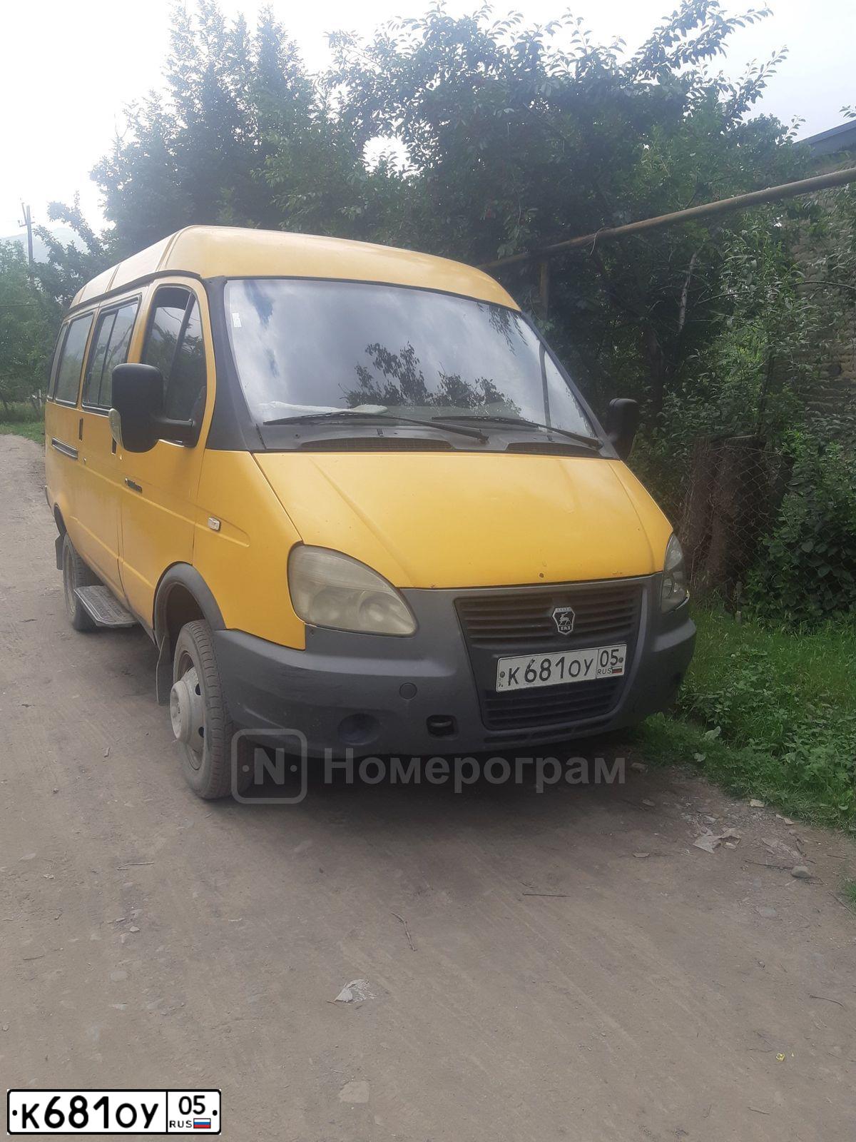 Фото автомобиля GAZ 3221 EL, 2005 — госномер К681ОУ05. Цвет: ЖЁЛТЫЙ