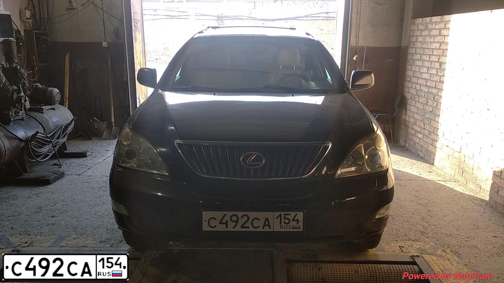 Фото автомобиля LEXUS RX, 2003 — госномер С492СА154. Цвет: ЧЕРНЫЙ