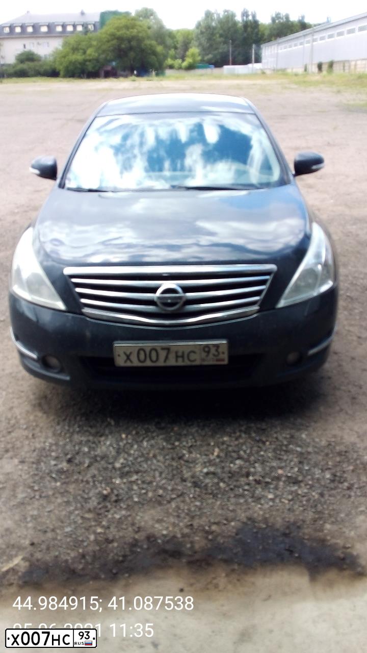 Фото автомобиля NISSAN TEANA, 2008 — госномер В604НС09. Цвет: ЧЕРНЫЙ
