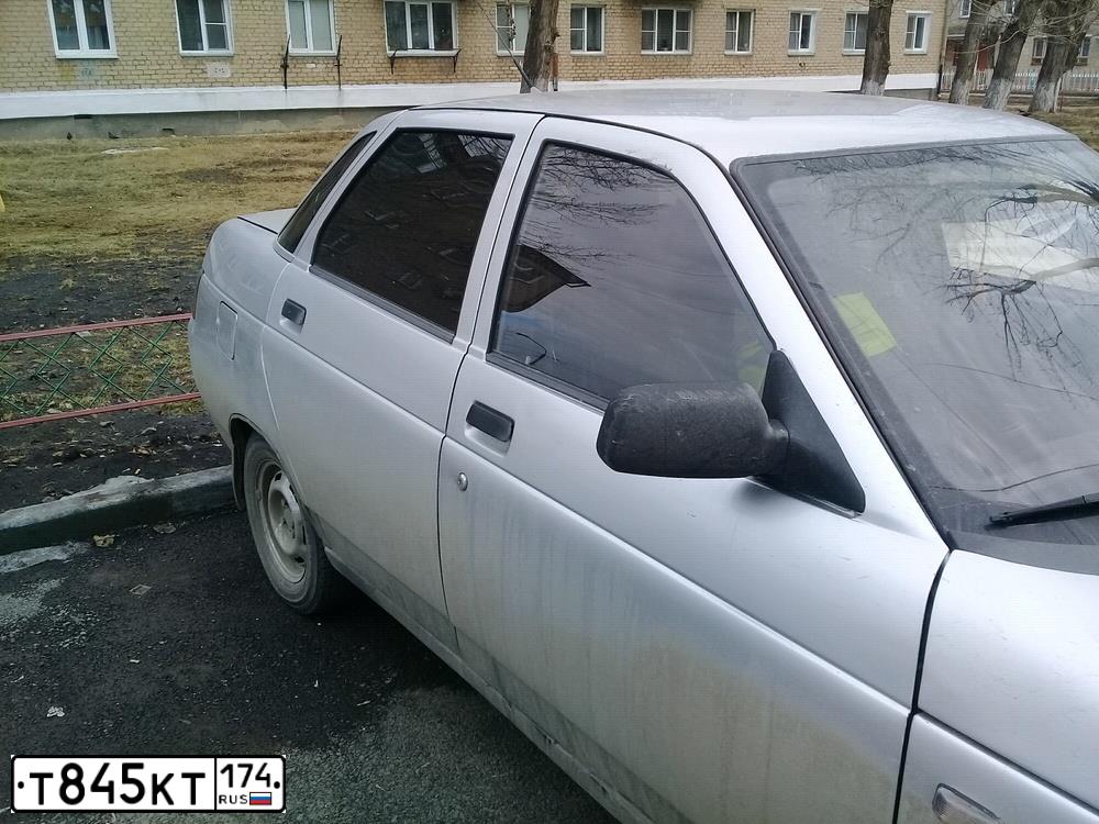 Фото автомобиля LADA 2110, 2002 — госномер Т845КТ174. Цвет: Серебристый