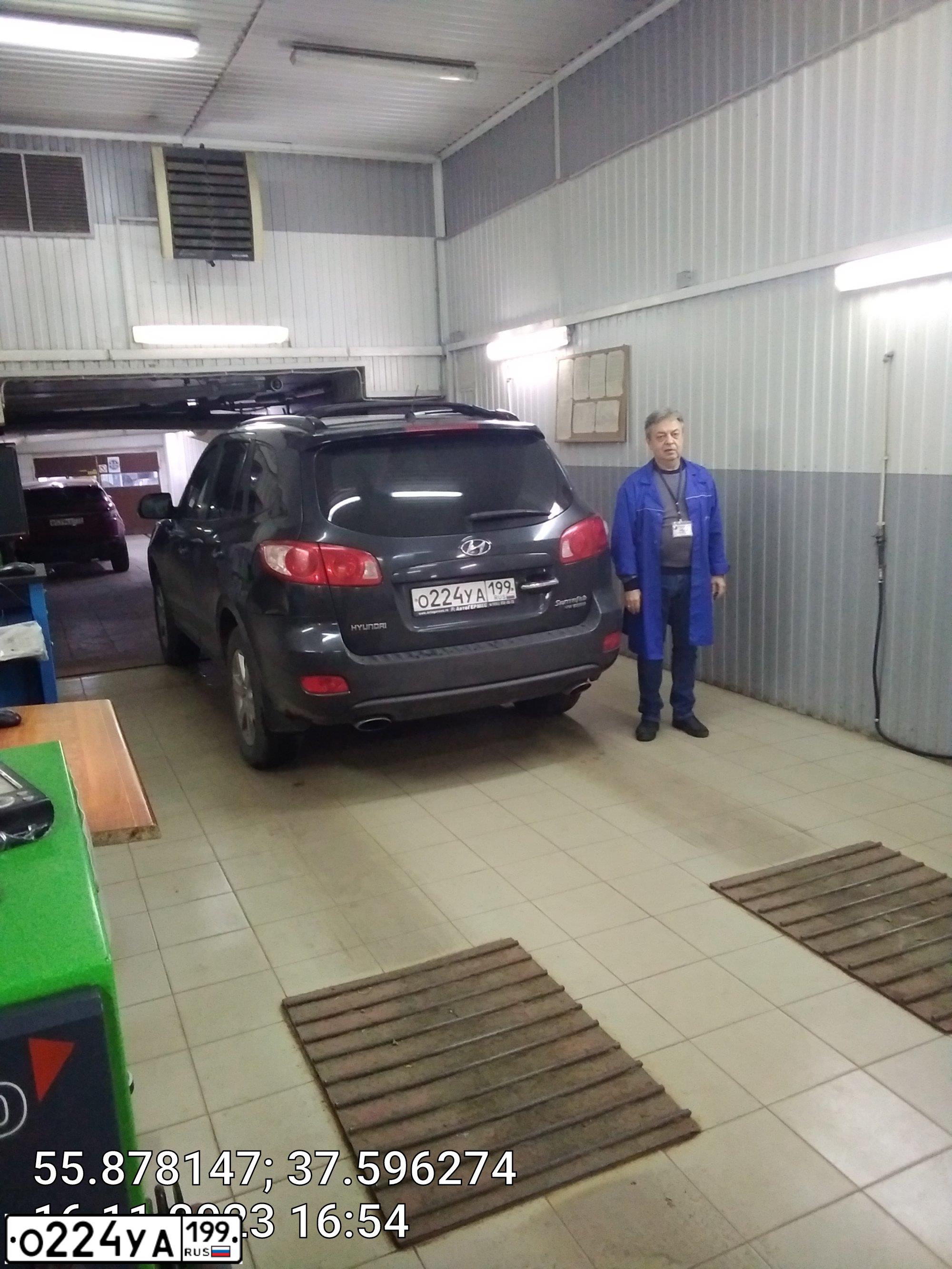 Фото автомобиля HYUNDAI SANTA FE, 2008 — госномер М492УС790. Цвет: ЧЕРНЫЙ