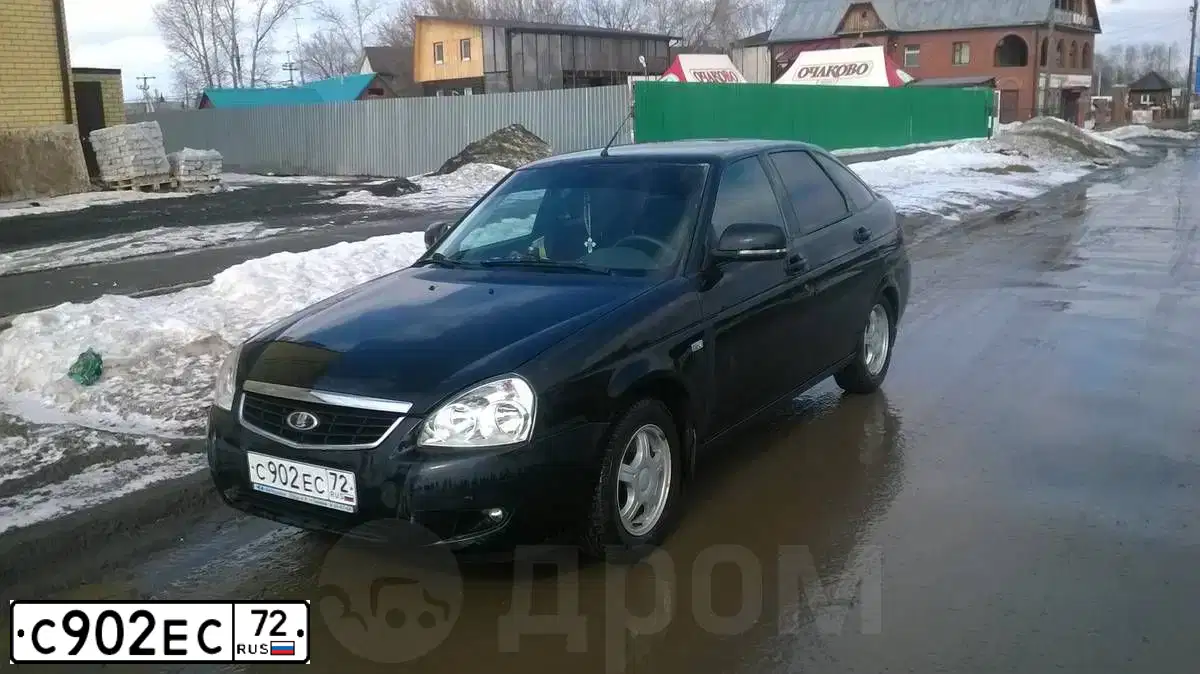 Фото автомобиля LADA 2172 PRIORA, 2013 — госномер О444НУ72. Цвет: Сине-Черный