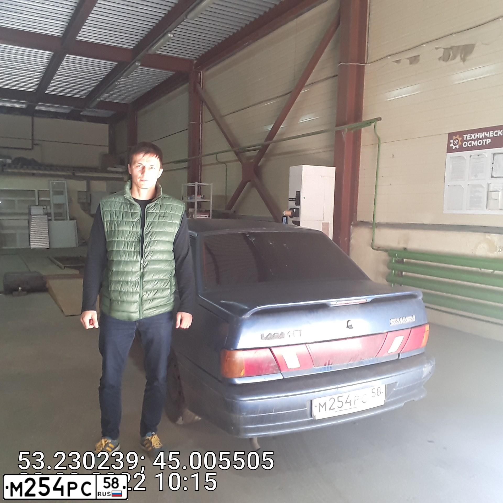 Фото автомобиля LADA 2115 SAMARA, 2004 — госномер М254РС58. Цвет: сине-зеленый