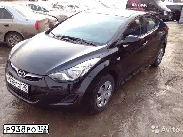 Фото автомобиля HYUNDAI ELANTRA, 2013 — госномер Х951АУ55. Цвет: ЧЕРНЫЙ