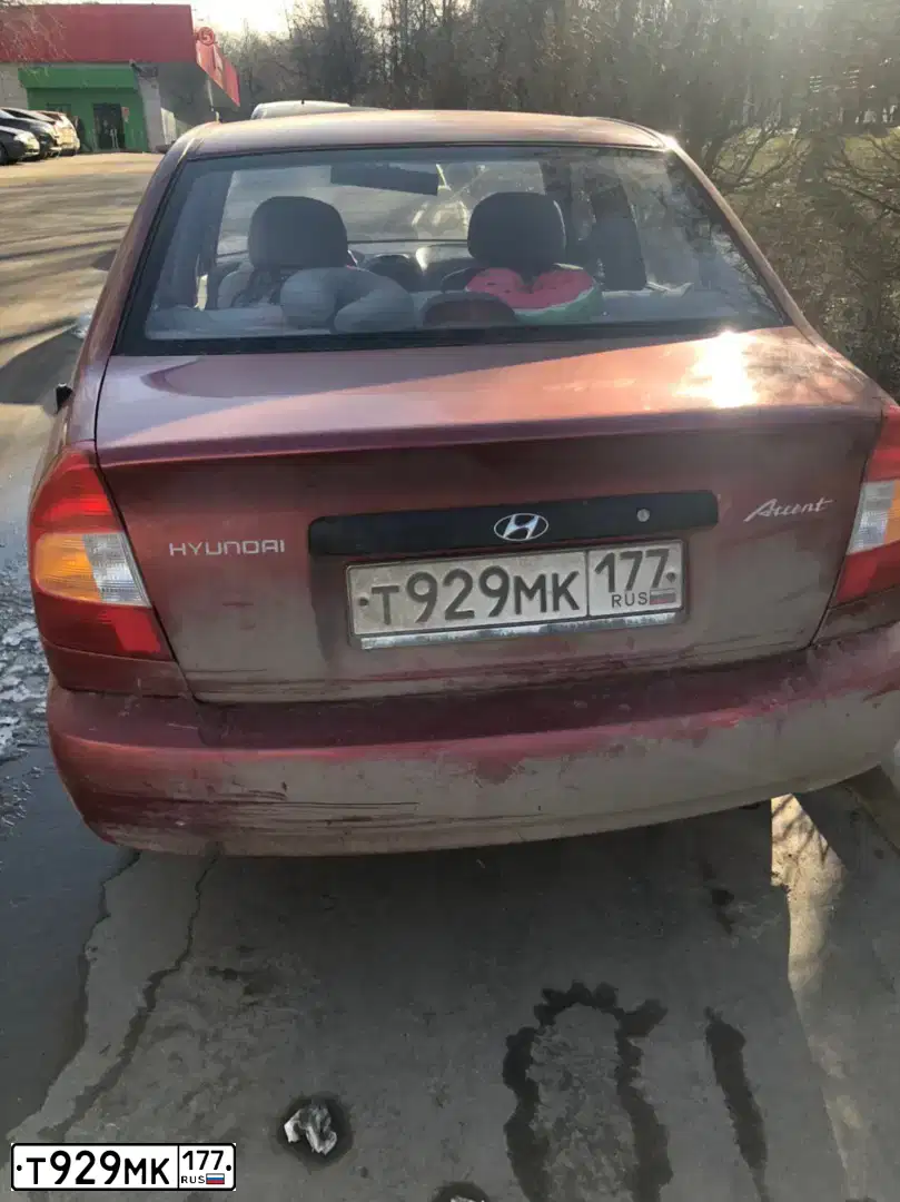 Фото автомобиля TAGAZ ACCENT, 2006 — госномер Т929МК177. Цвет: КРАСНЫЙ