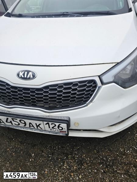 Фото автомобиля KIA CERATO, 2014 — госномер А459АК126. Цвет: Белый