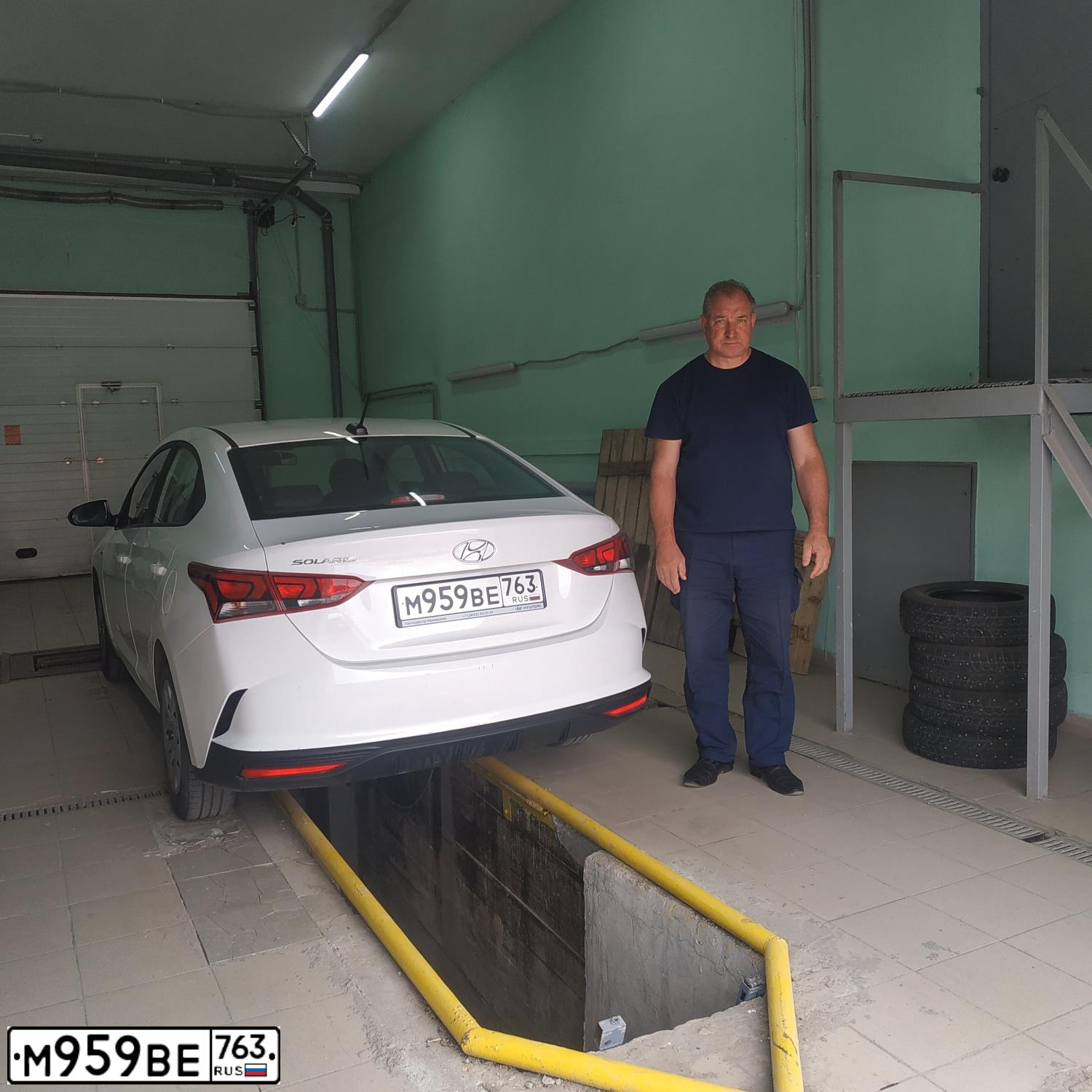 Фото автомобиля HYUNDAI SOLARIS, 2021 — госномер М959ВЕ763. Цвет: Белый