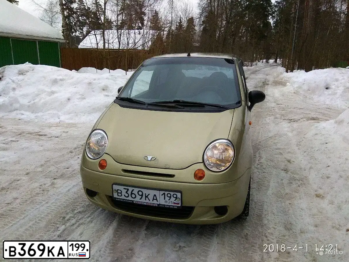Фото автомобиля DAEWOO MATIZ, 2008 — госномер В369КА199. Цвет: БЕЖЕВЫЙ