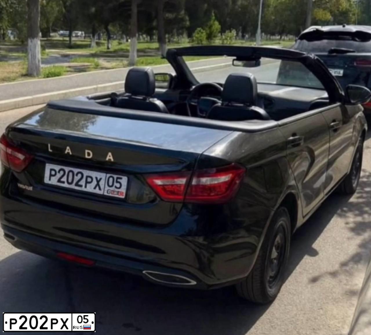 Фото автомобиля VAZ LADA VESTA GFL350, 2024 — госномер Р202РХ05. Цвет: ЧЕРНЫЙ
