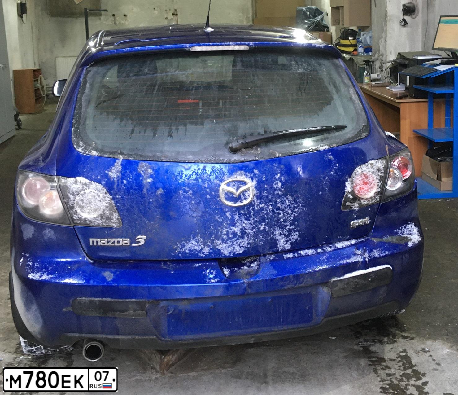 Фото автомобиля MAZDA 3, 2007 — госномер Р898ОО797. Цвет: СИНИЙ