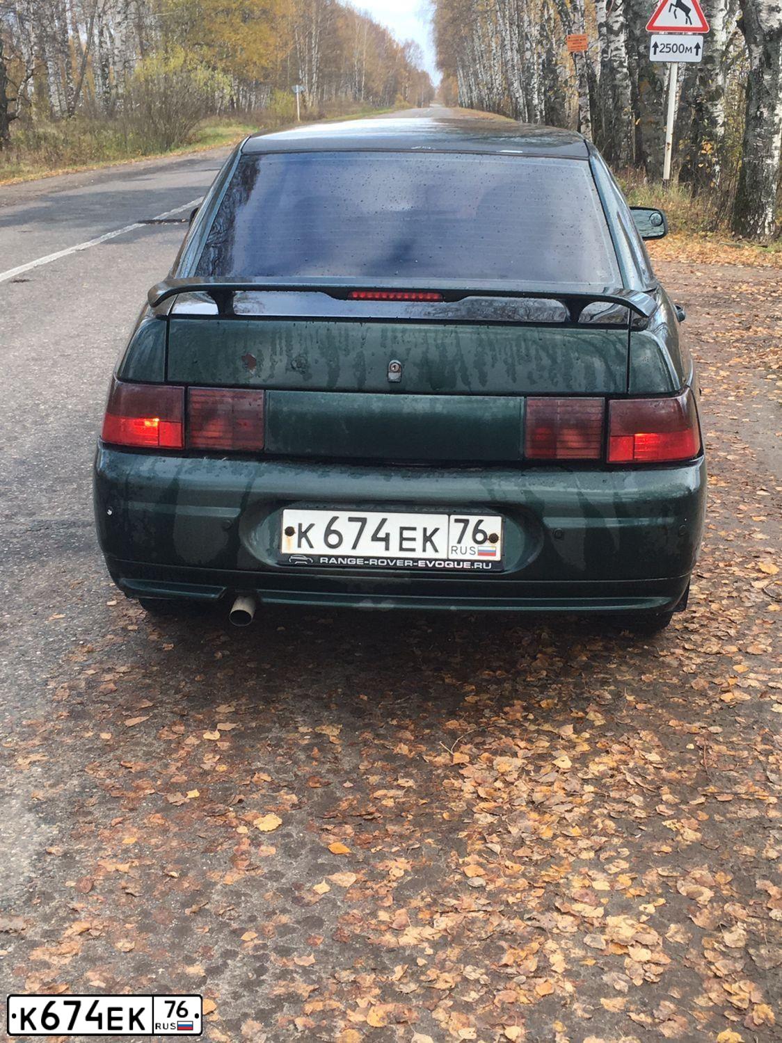 Фото автомобиля LADA 2110 LADA, 2004 — госномер К674ЕК76. Цвет: Темно-зеленый