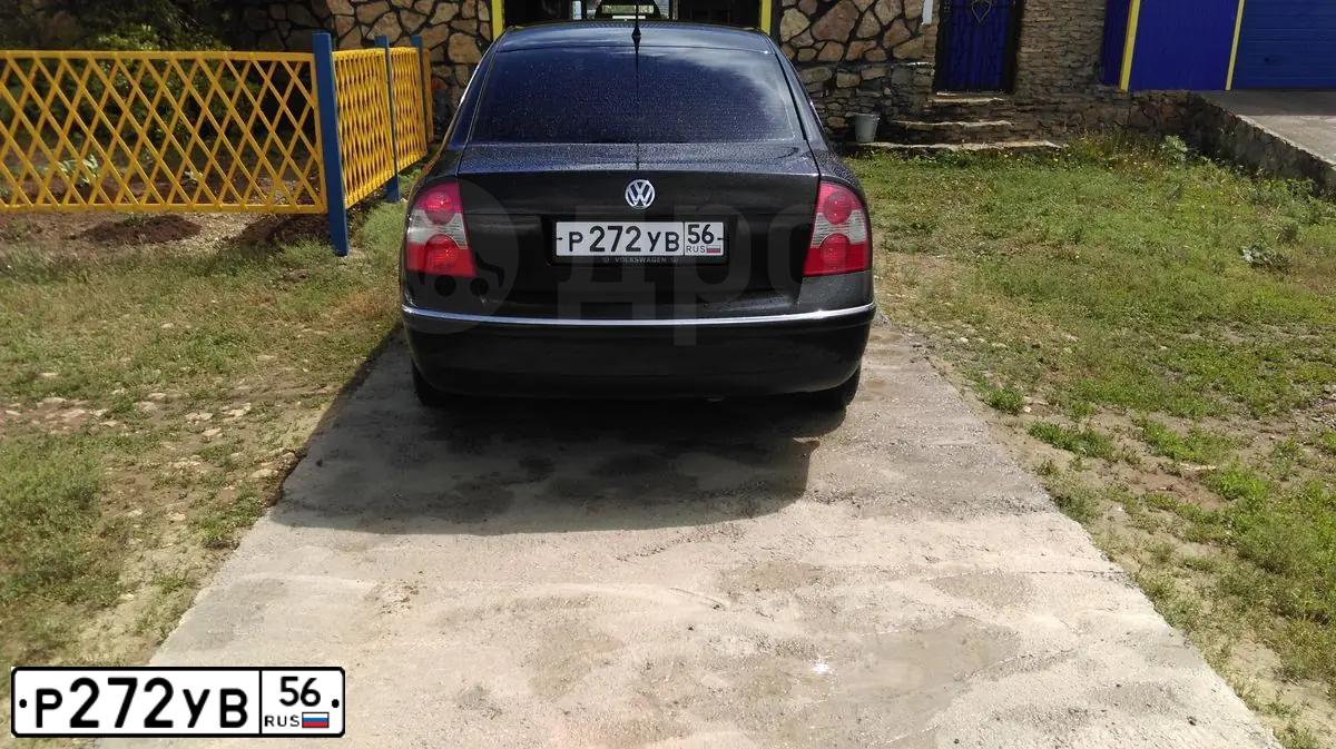 Фото автомобиля VOLKSWAGEN PASSAT, 2002 — госномер А043СМ156. Цвет: ЧЕРНЫЙ