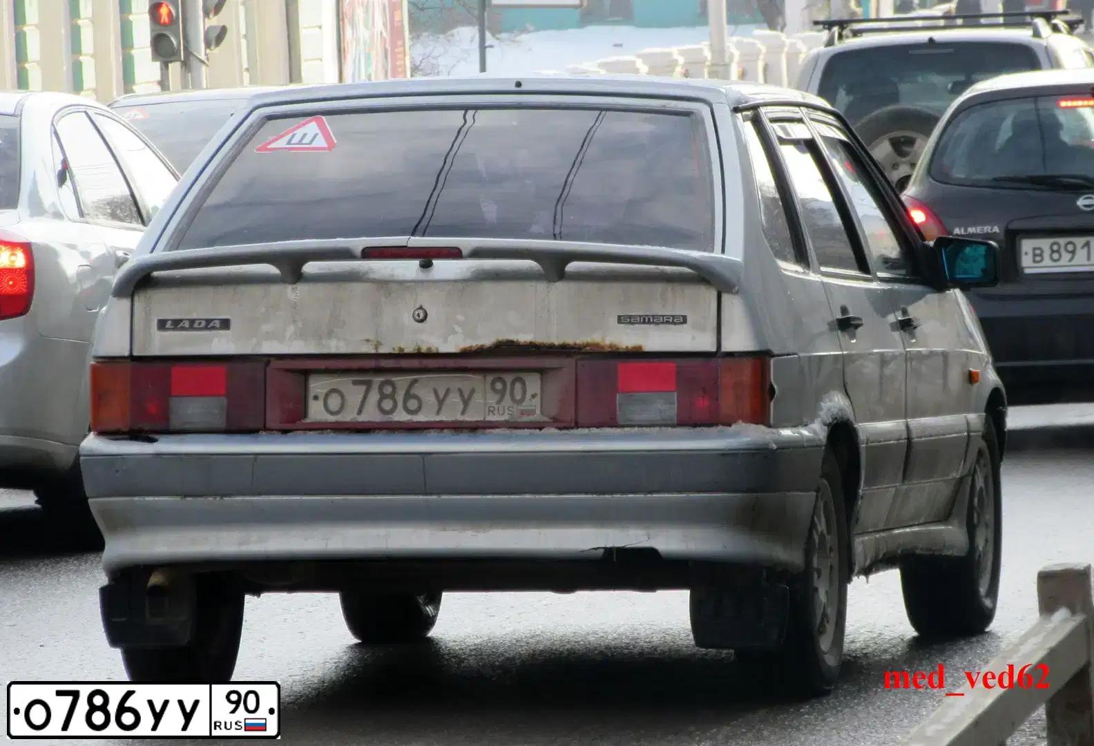 Фото автомобиля LADA 2114 SAMARA, 2005 — госномер О838ВУ71. Цвет: Серый