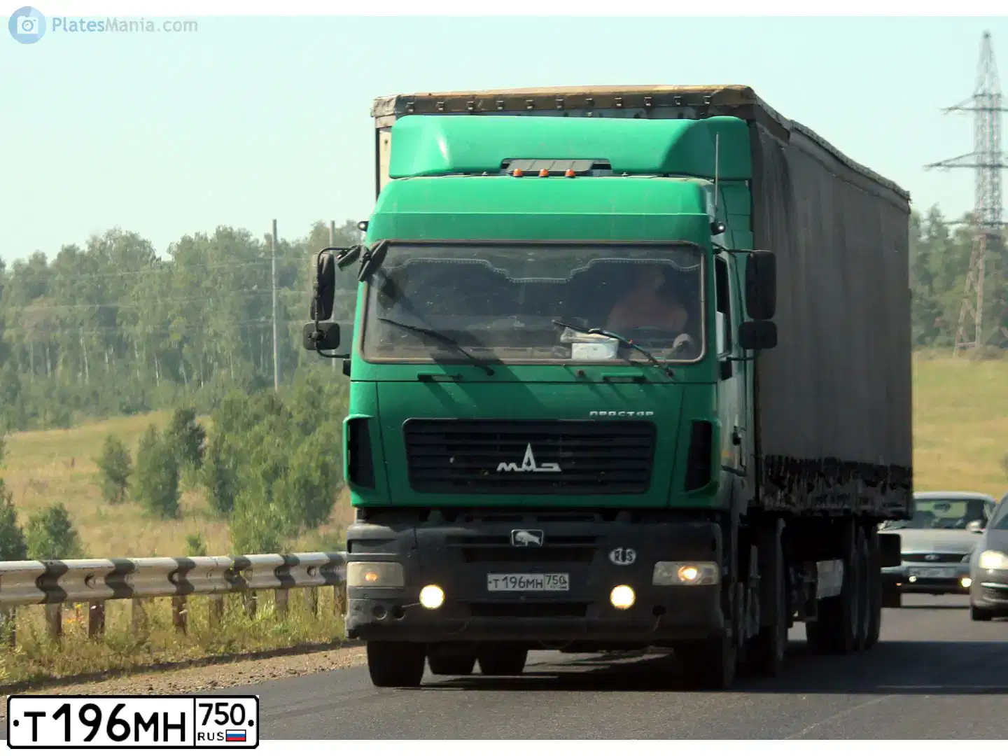 Фото автомобиля MAZ Z 5440 4X2, 2014 — госномер Т196МН750. Цвет: ЗЕЛЕНЫЙ