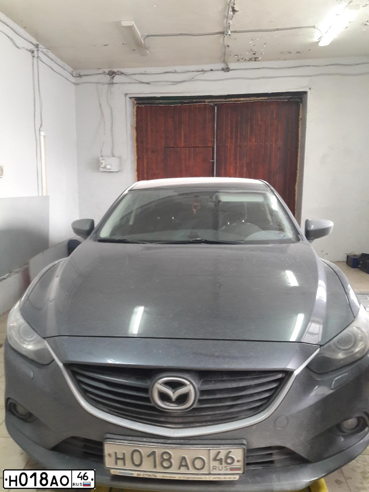 Фото автомобиля MAZDA 6, 2013 — госномер Х237ВА31. Цвет: ТЕМНО-СЕРЫЙ